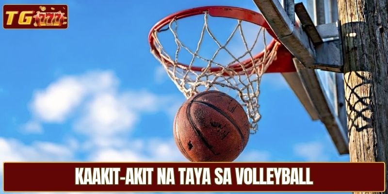 Kaakit-akit na taya sa volleyball