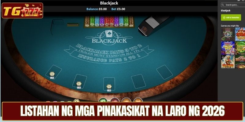 Listahan ng mga pinakasikat na laro ng 2026