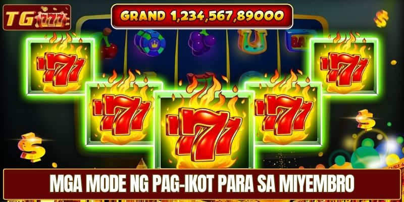 Mga mode ng pag-ikot para sa miyembro