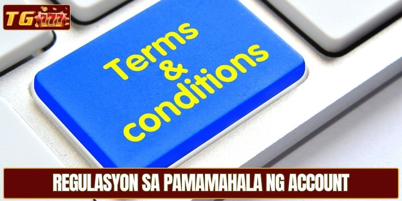 Mga pangunahing tuntunin para sa pamamahala ng account