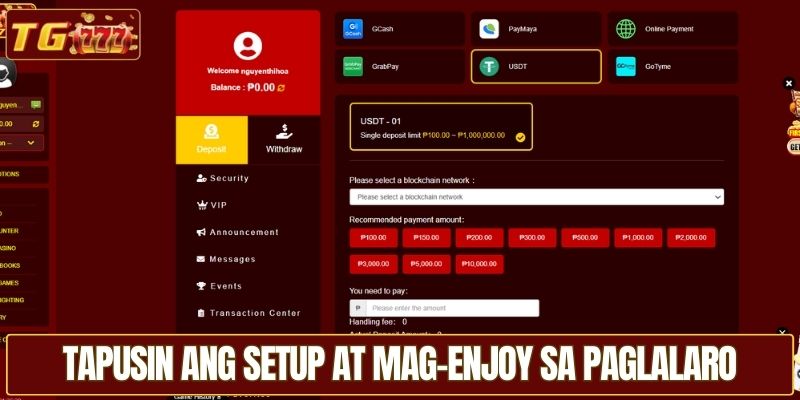 Tapusin ang setup at mag-enjoy sa paglalaro
